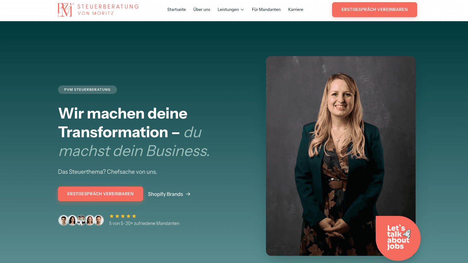 Website + KI-gesteuerte Kanzleiverwaltung inkl. Fehlzeiten- & Mitarbeitermanagement